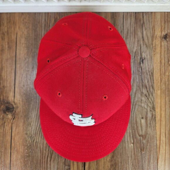 VINTAGE St Louis Cardinals New Era 59fifty Sz 7.5 Hat Cap Red Wool USA Baseball - Picture 7 of 11